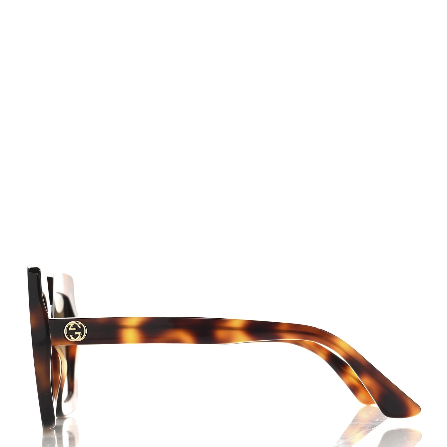 Acetate Oversize Sunglasses GG0328S Havana Brown