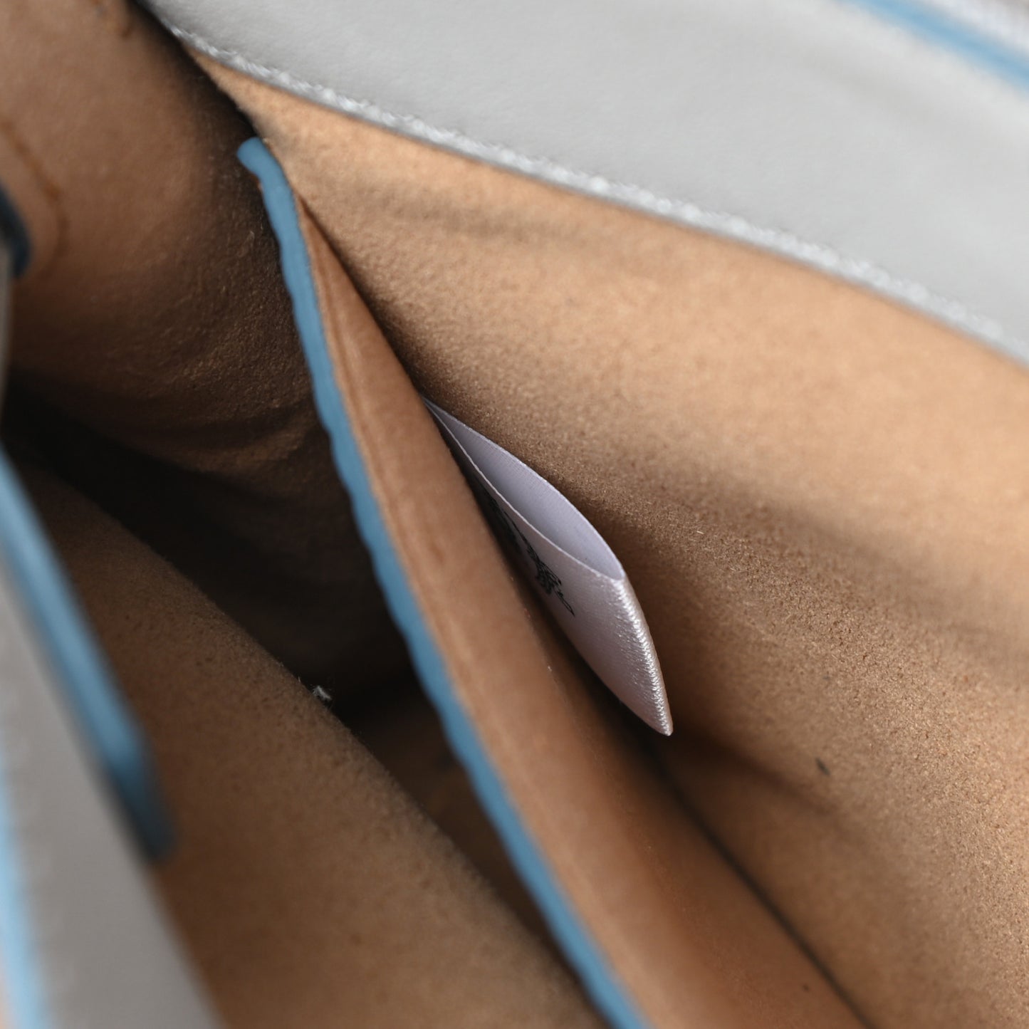 Grained Calfskin Mini Milla Tote Sky Blue