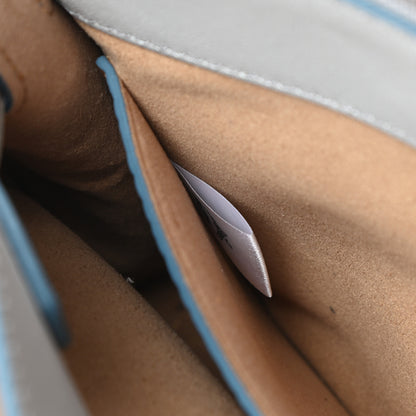 MCM Grained Calfskin Mini Milla Tote Sky Blue 6 of 9