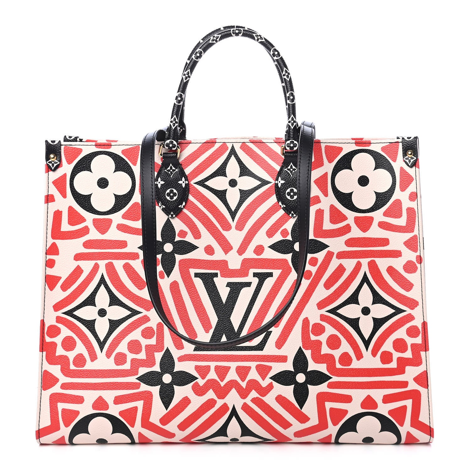 Louis Vuitton Monogram Giant Crafty Onthego GM Creme Rouge Black 1 of 10
