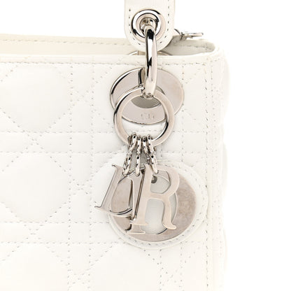 Christian Dior Lambskin Cannage Mini Lady Dior White 8 of 14