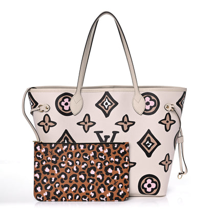 Louis Vuitton Monogram Giant Wild At Heart Neverfull MM Creme 1 of 11