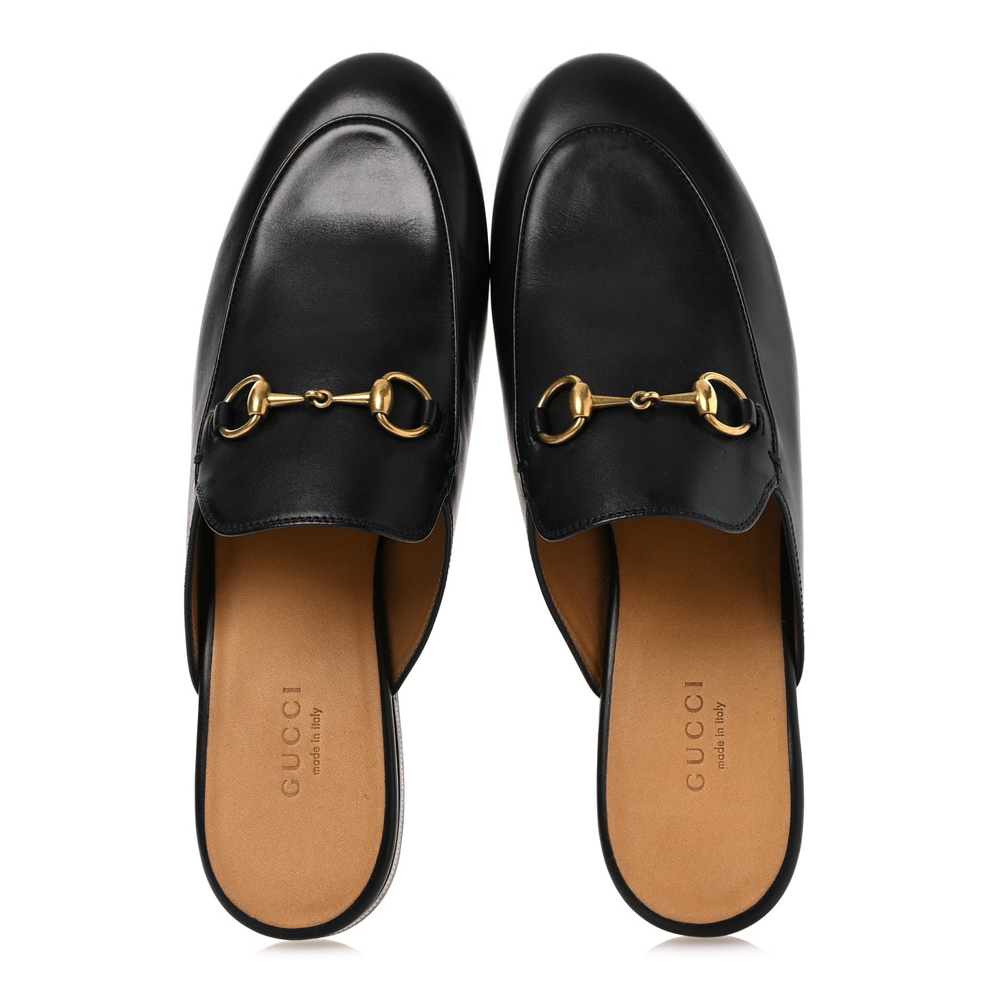 Calfskin Womens Princetown Slippers 37 Black