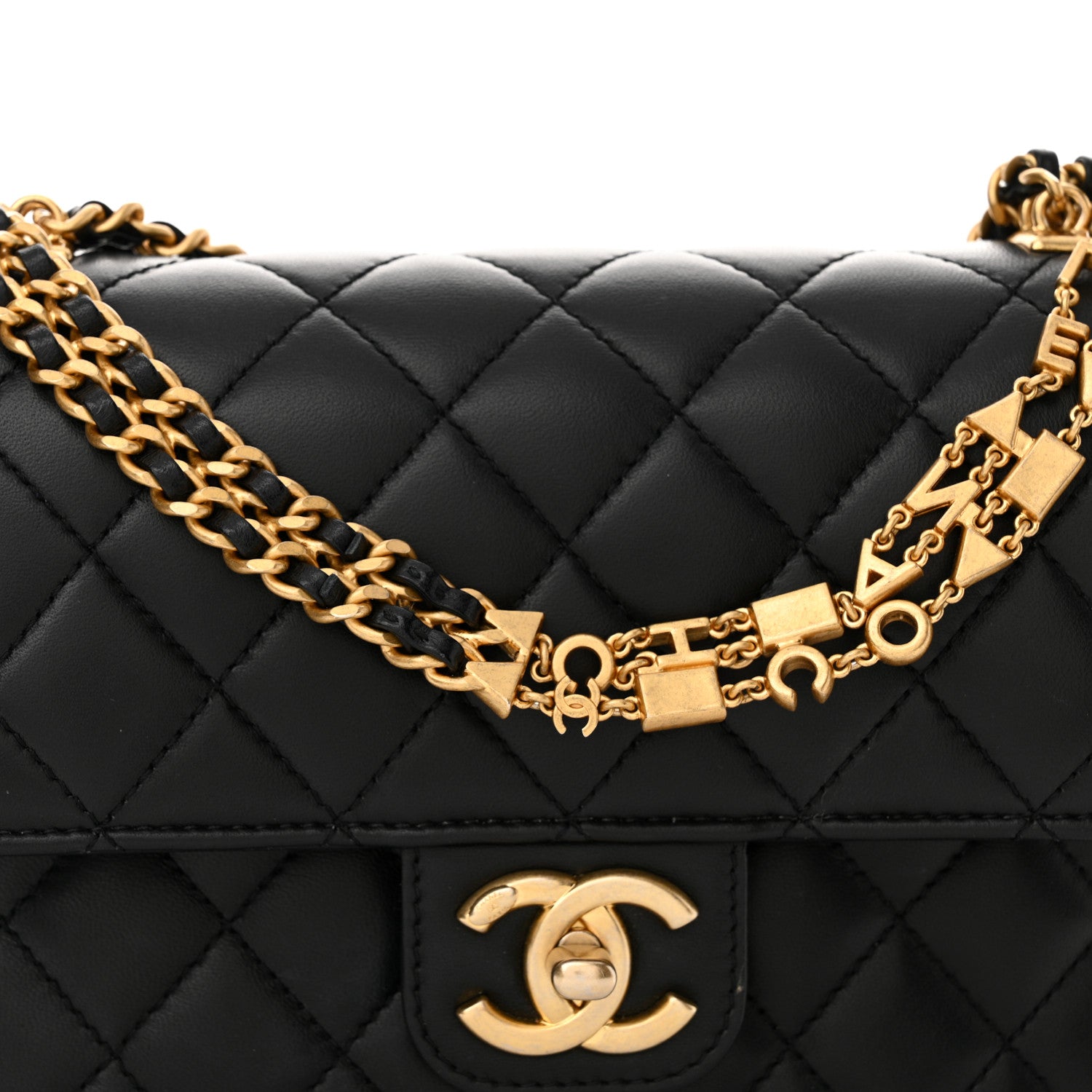 Chanel Lambskin Enamel Quilted Mini Flap Black 8 of 13