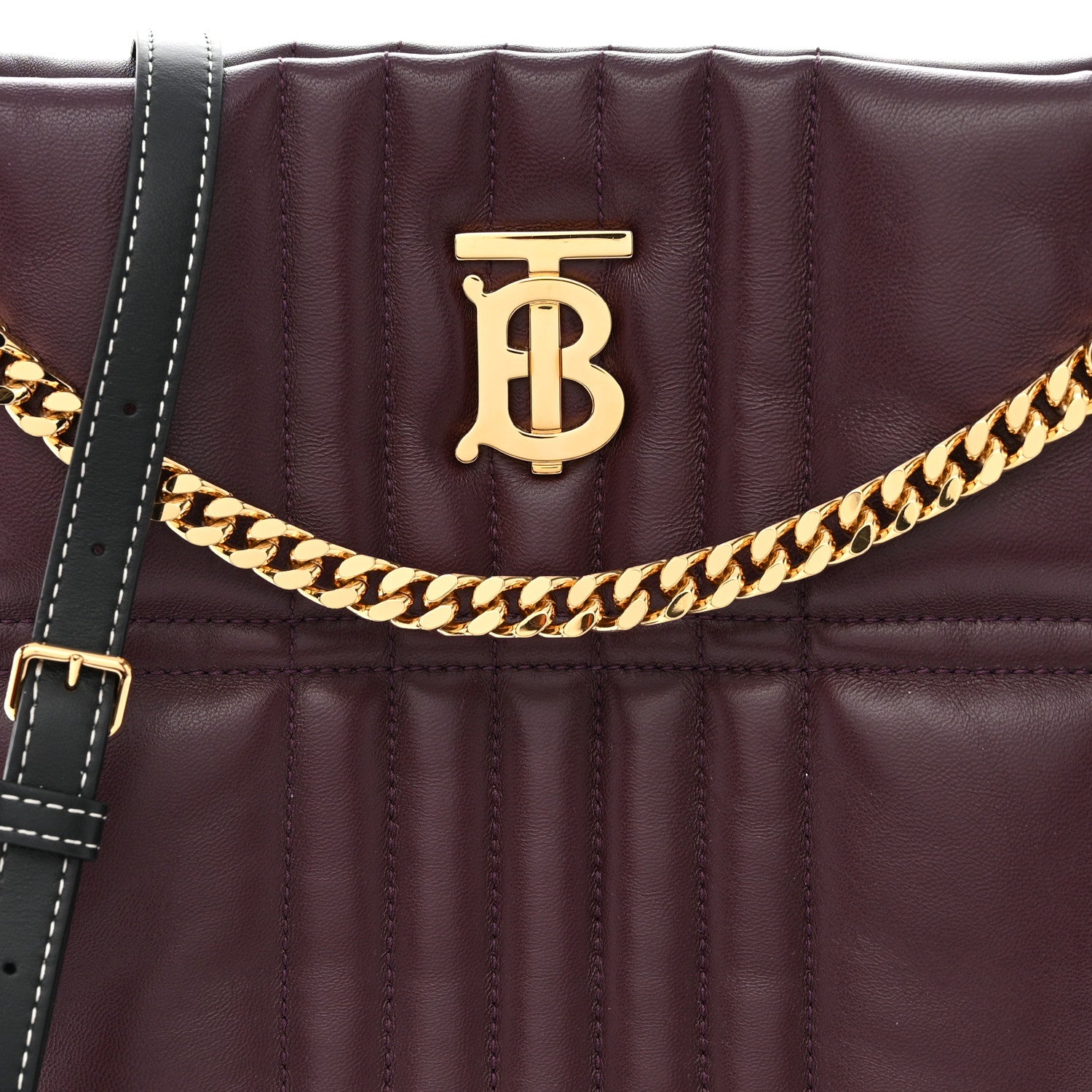Burberry Lambskin Quilted Small Lola Bucket Bag Deep Maroon 8 of 11