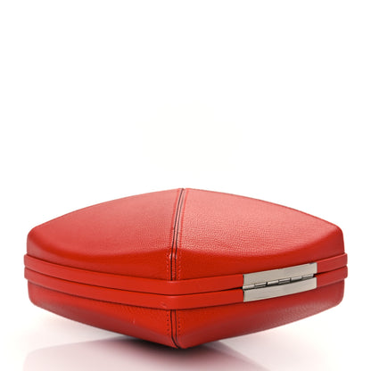 Hermes Chevre Chamkila Clou Medor Clutch Rouge De Coeur 3 of 10