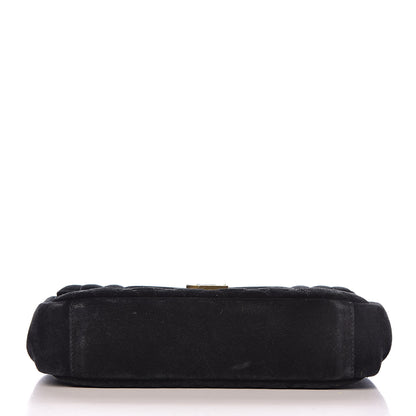 Saint Laurent Suede Tri-Quilt Monogram Medium College Bag Black 13 of 14