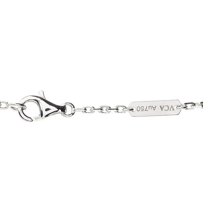 Van Cleef & Arpels 18K White Gold Mother of Pearl Magic Alhambra Pendant Necklace 4 of 4
