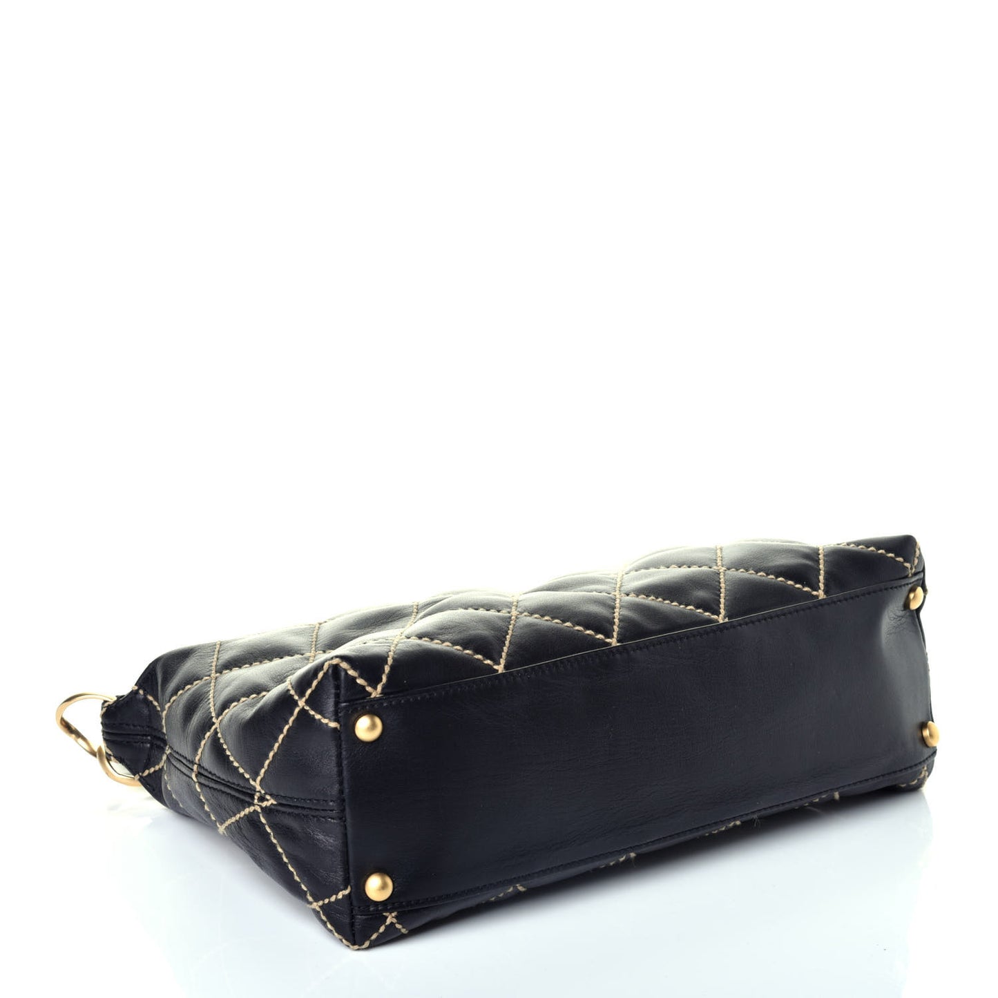 Calfskin Wild Stitch Hobo Black