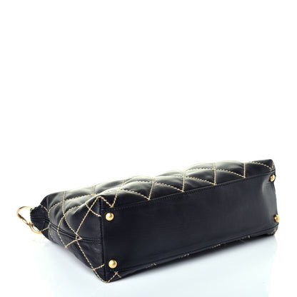 Chanel Calfskin Wild Stitch Hobo Black 4 of 8