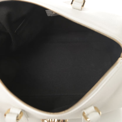 Versace Grained Calfskin Palazzo Bowler White 6 of 13