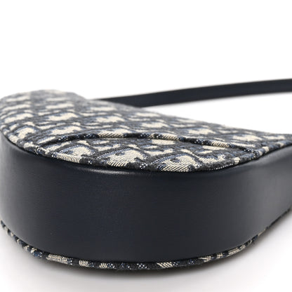 Christian Dior Oblique Saddle Rodeo Pouch Navy Blue 10 of 10