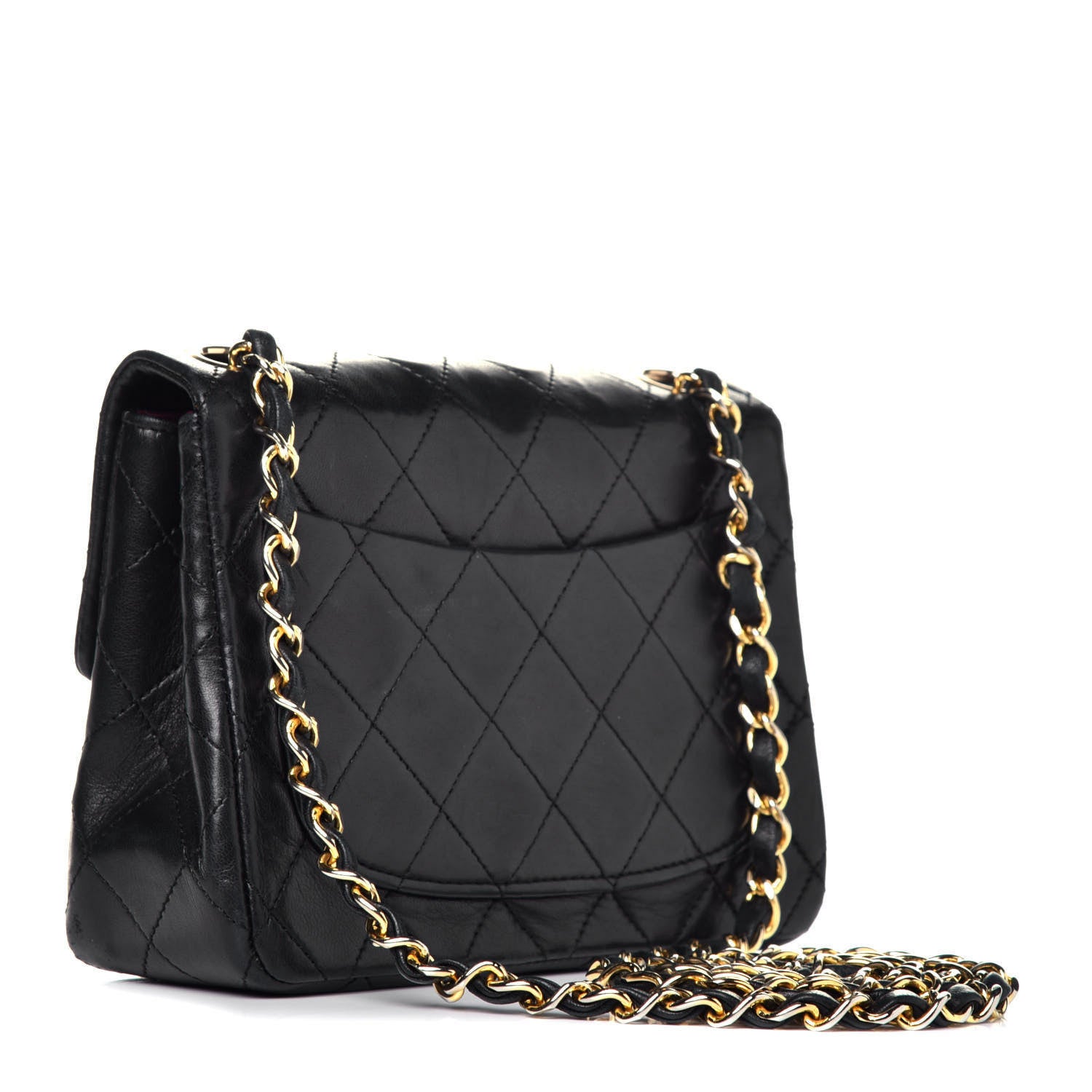 Chanel Lambskin Quilted Mini Square Flap Black 3 of 10