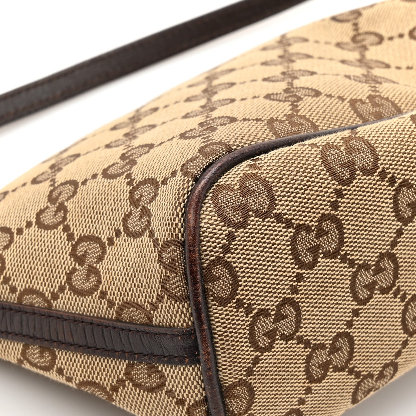 Monogram Web Boat Pochette Brown
