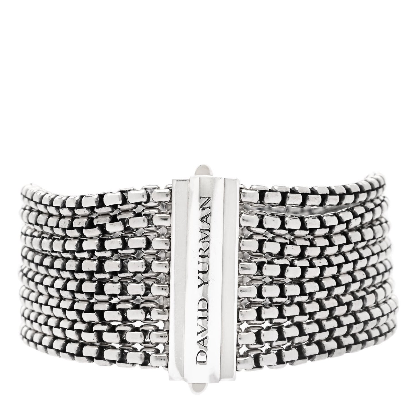 Sterling Silver 8 Row Box Chain Bracelet