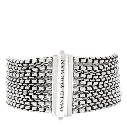 David Yurman Sterling Silver 8 Row Box Chain Bracelet 2 of 3