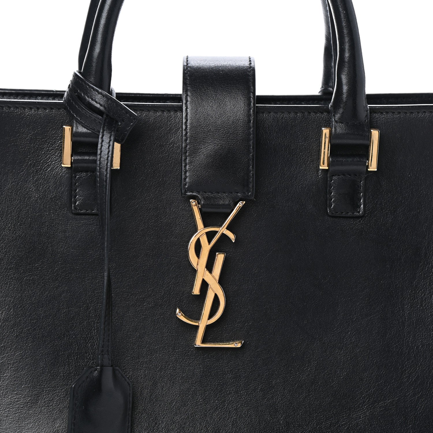 Saint Laurent Smooth Calfskin Small Monogram Cabas Black 7 of 9