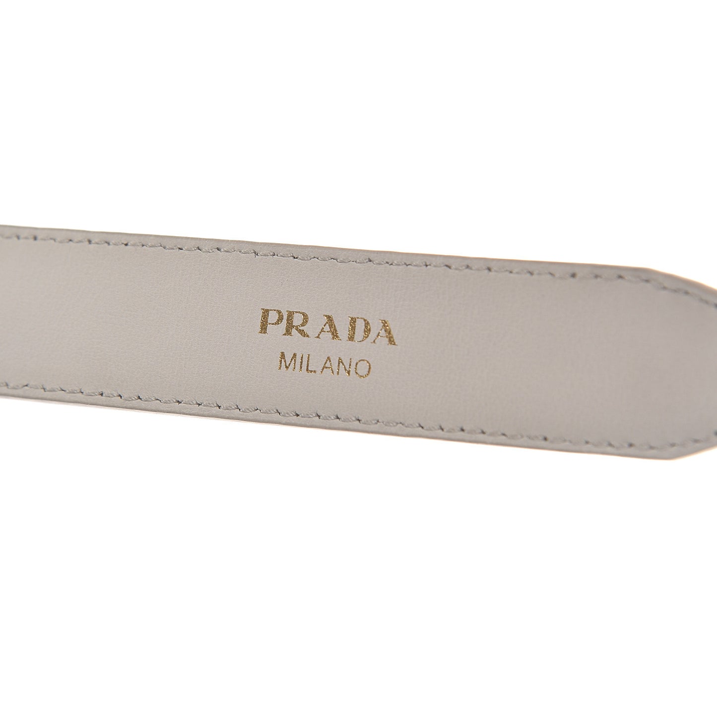 Saffiano Crystal Shoulder Strap White