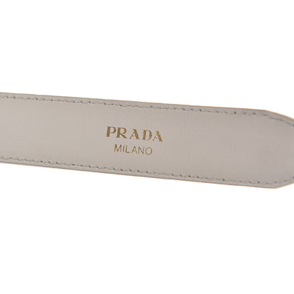 Prada Saffiano Crystal Shoulder Strap White 3 of 3