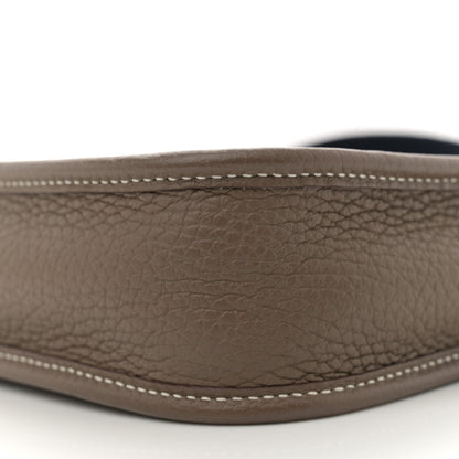Hermes Taurillon Clemence Amazone Evelyne TPM Etoupe Bleu Indigo 10 of 12