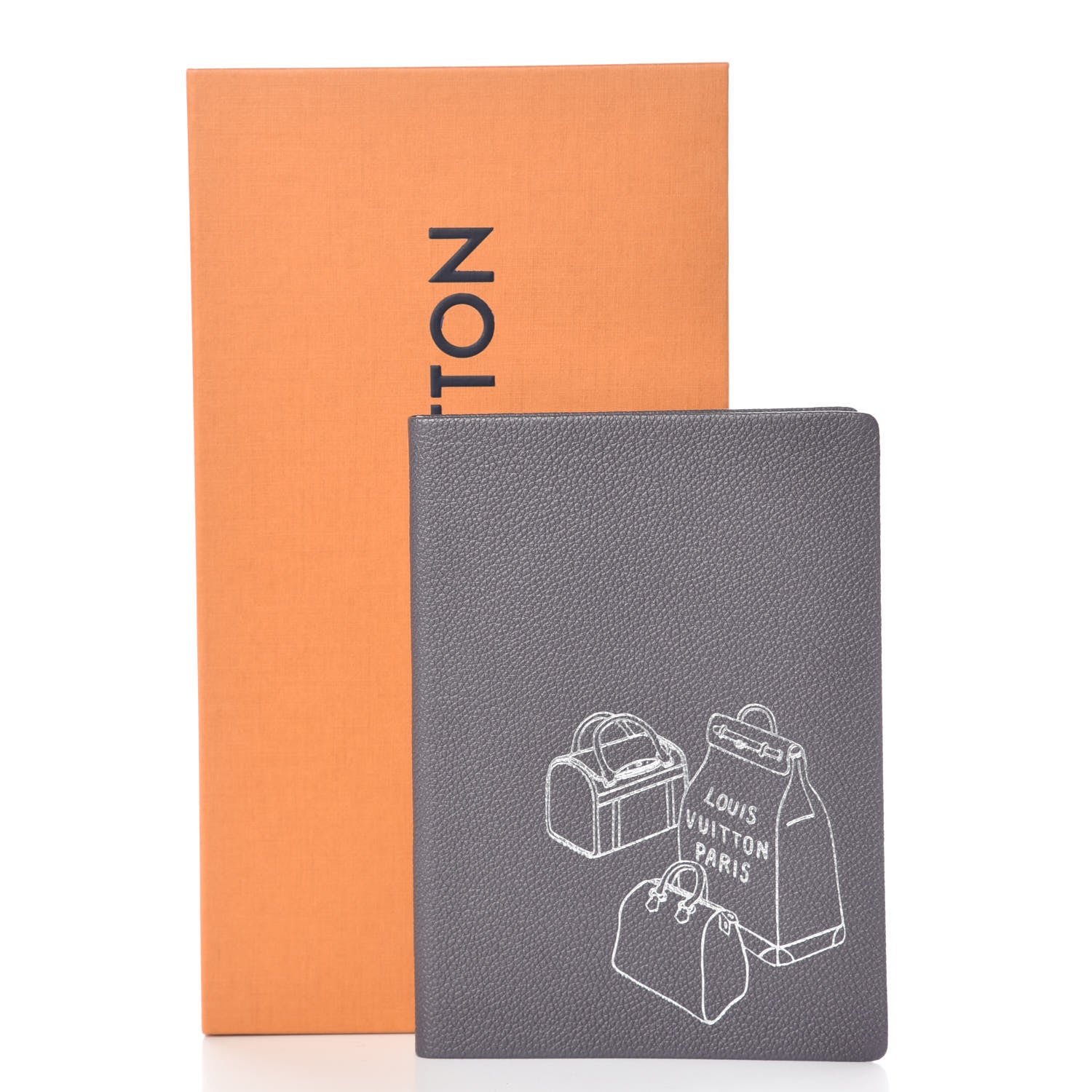 Louis Vuitton Taurillon Notebook MM Gris 8 of 8