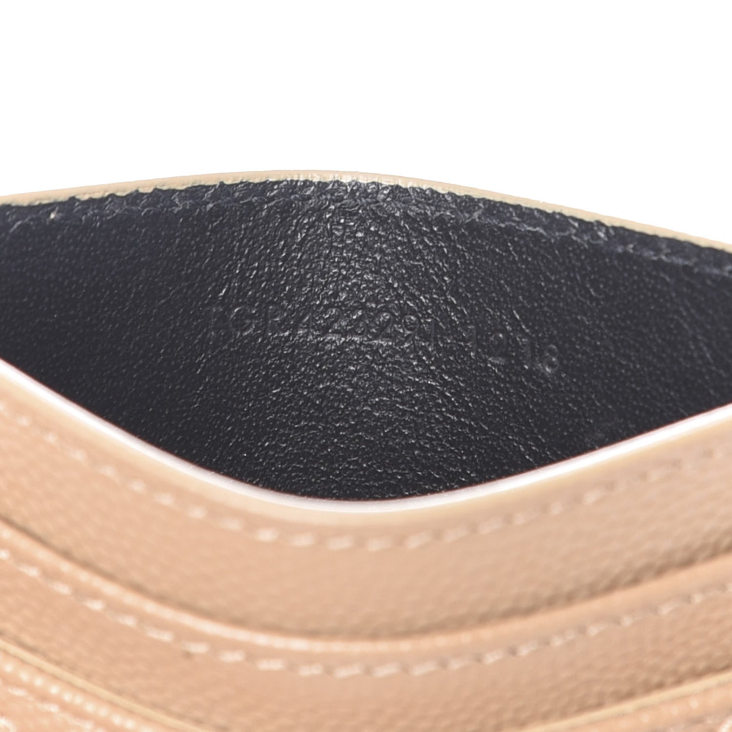 Saint Laurent Grain De Poudre Matelasse Chevron Monogram Credit Card Case Cork 7 of 8