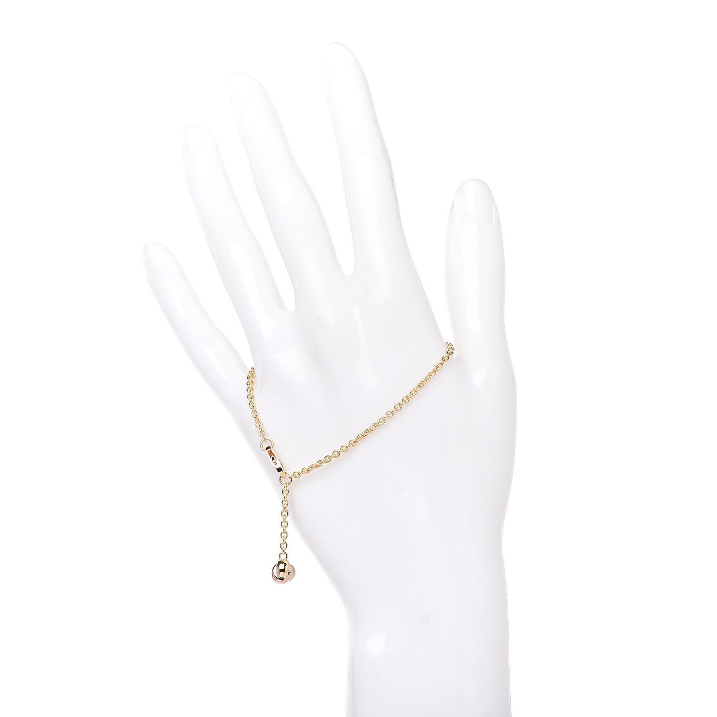 18K Yellow White Pink Gold Trinity Ball Bracelet