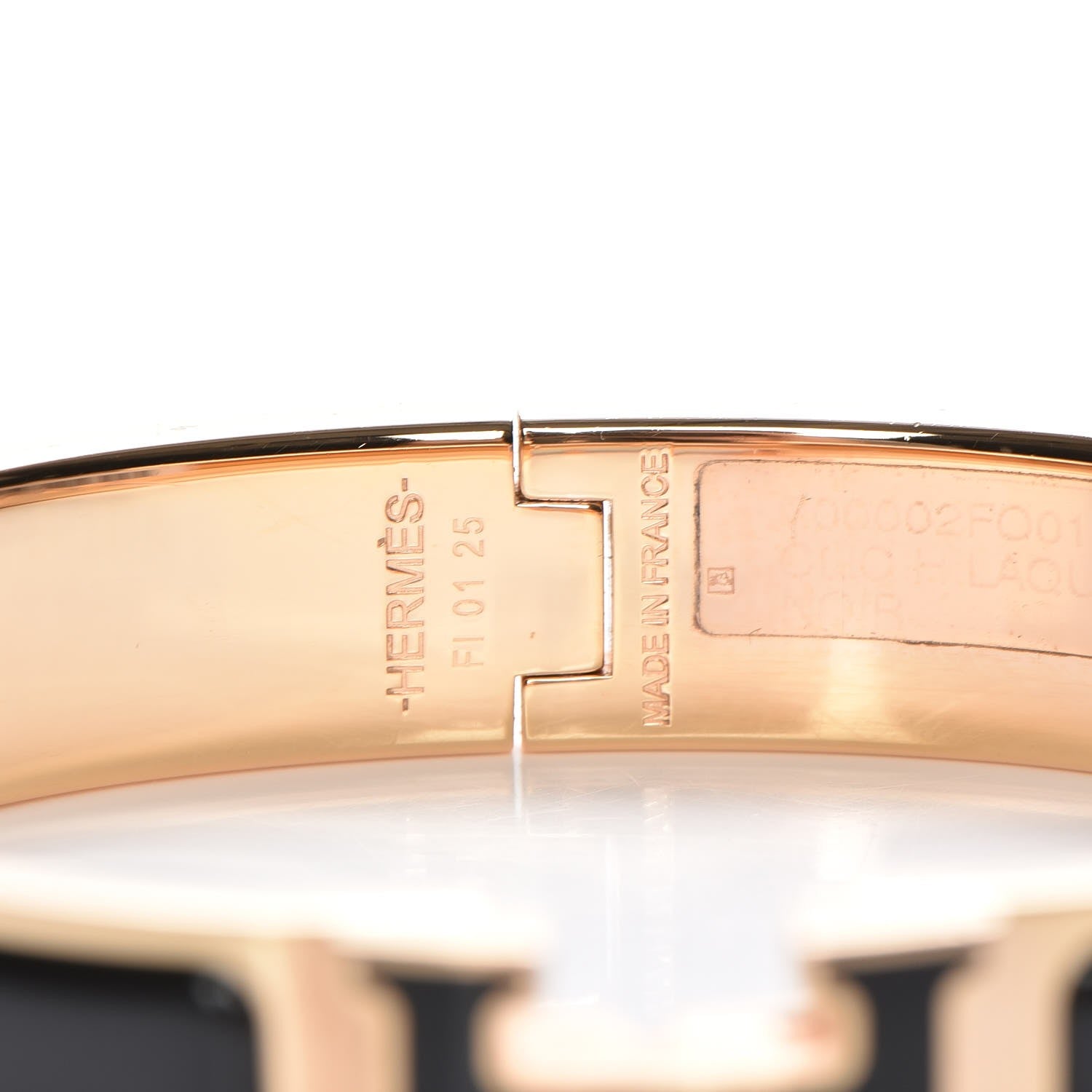 Hermes Enamel Narrow Clic Clac H Bracelet GM Black 4 of 5