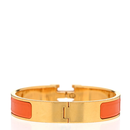 Hermes Enamel Narrow Clic Clac H Bracelet PM Orange 3 of 4