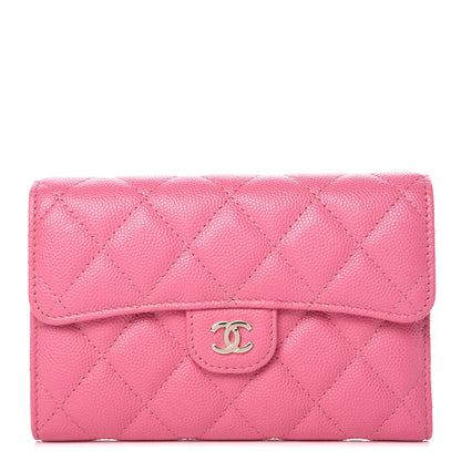 Chanel Caviar Quilted Medium Flap Wallet Pink 1 of 9