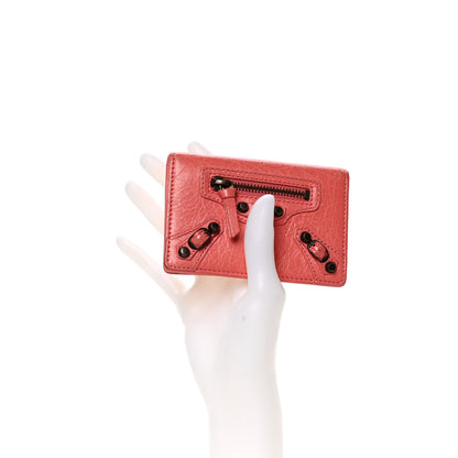Balenciaga Agneau Classic Hardware Card Case Rose Azalee 2 of 9