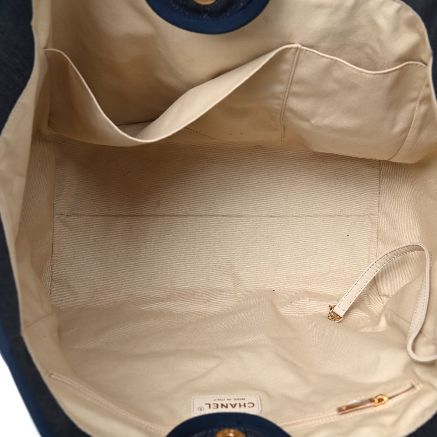 Chanel Denim Large Deauville Tote Dark Blue 4 of 16