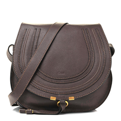 Chloe Calfskin Medium Marcie Round Crossbody Bag Truffle 1 of 5
