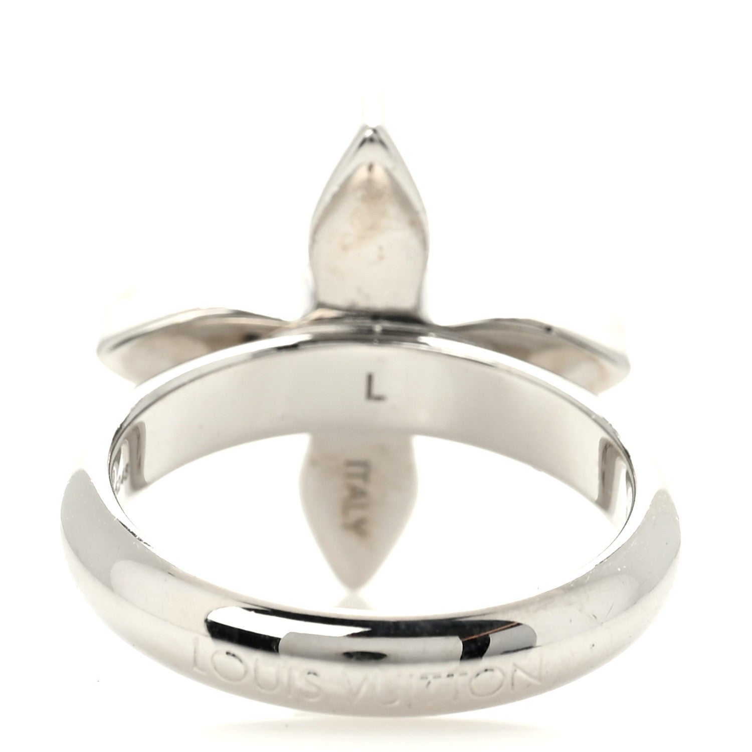 Louis Vuitton Metal Crystal Love Letters Timeless Ring L 56 7.5 3 of 6