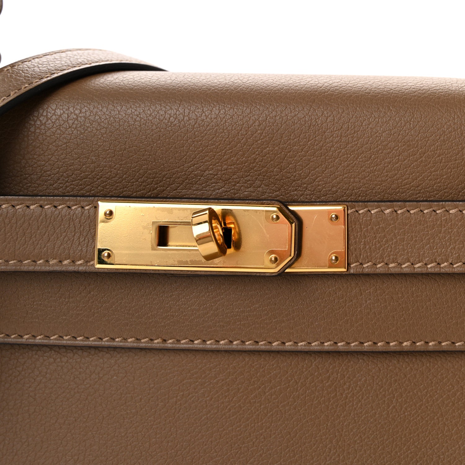 Hermes Evercolor Kelly Retourne 28  Beige De Weimar 8 of 11