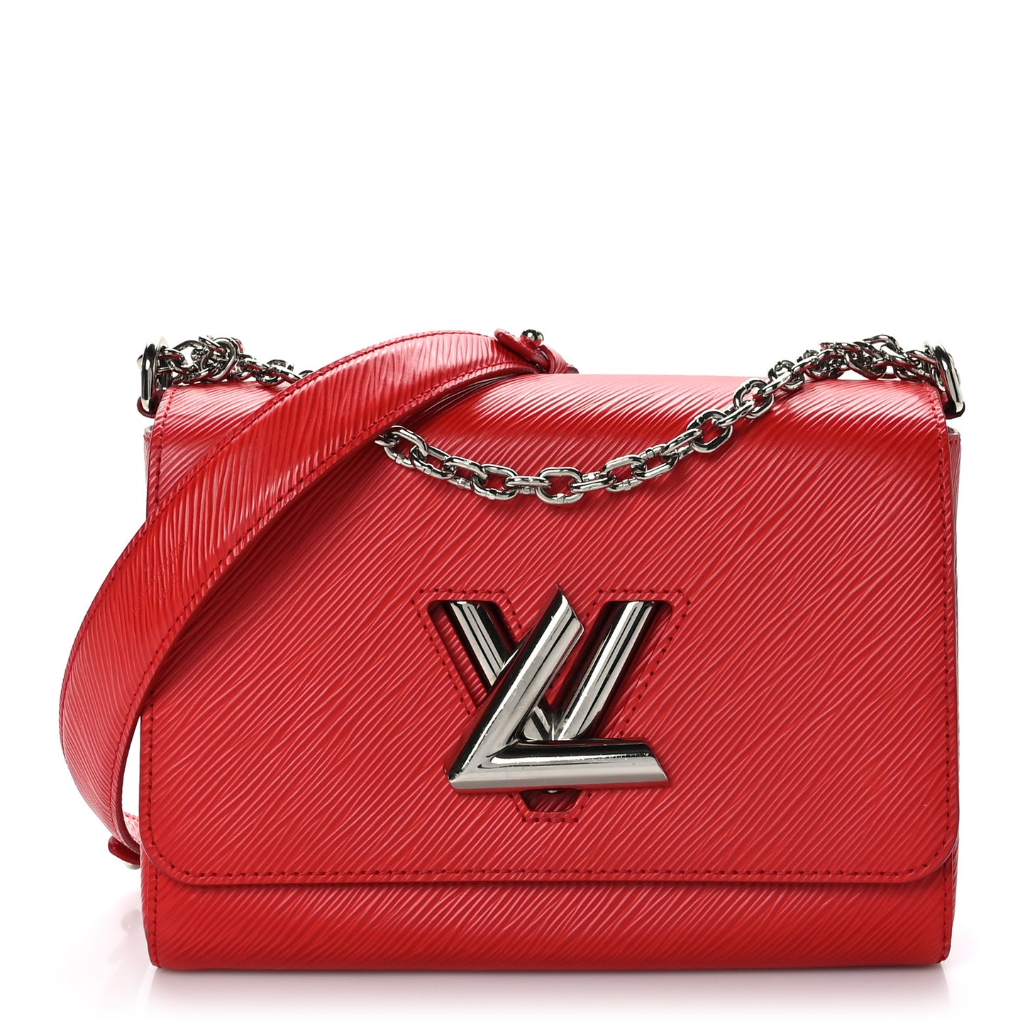 Epi Twist Shoulder Bag MM Coquelicot