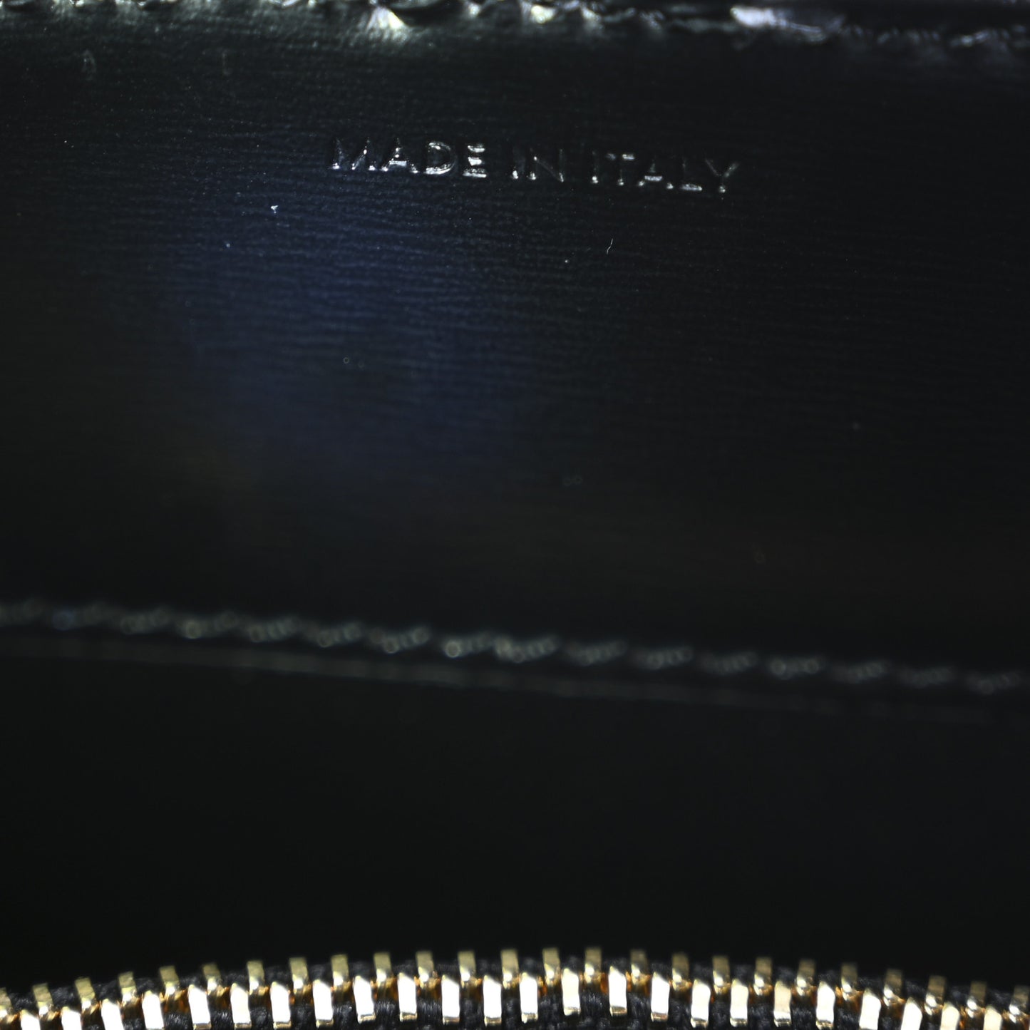 Shiny Calfskin Triomphe Bucket Bag Black