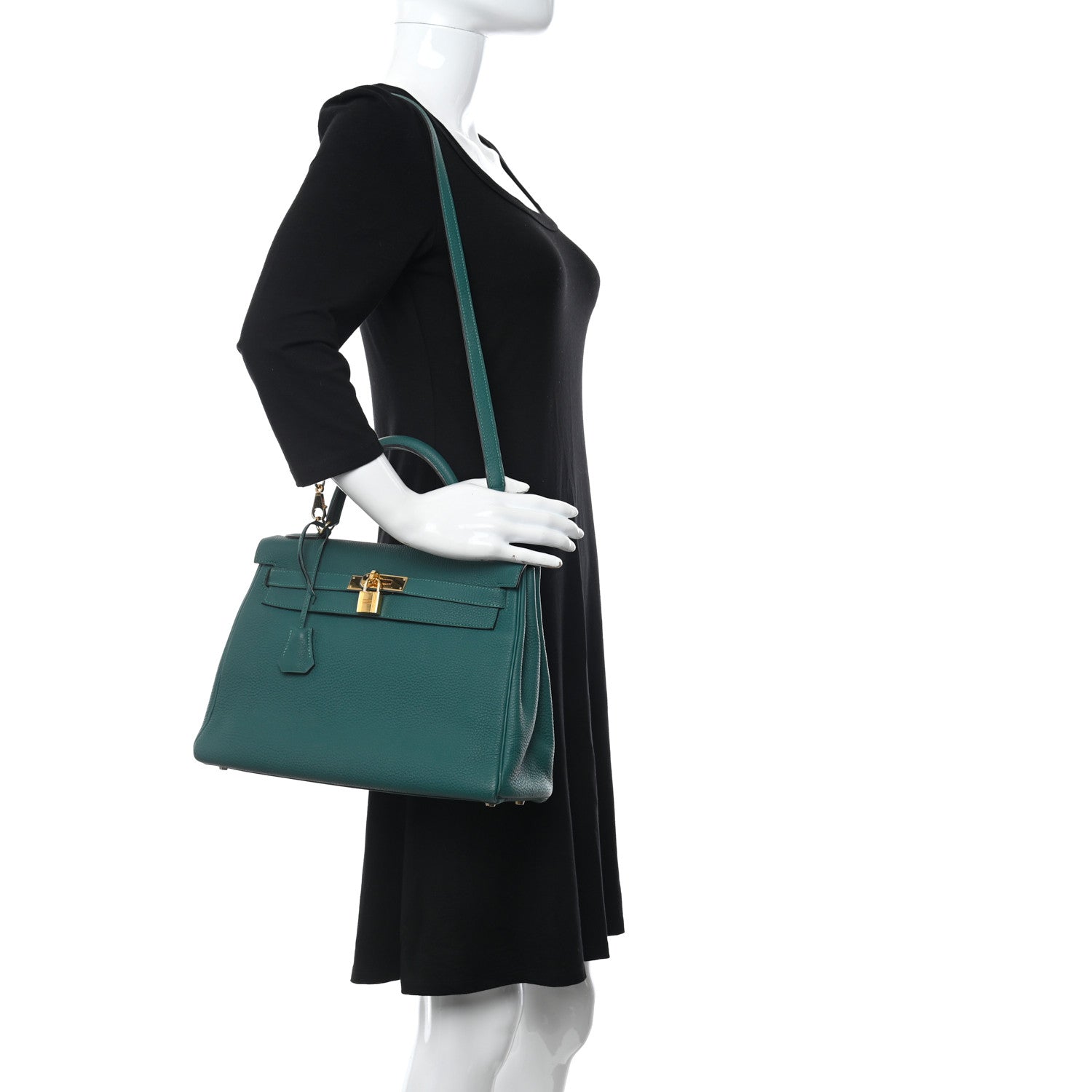Hermes Togo Kelly Retourne 32 Malachite 2 of 15