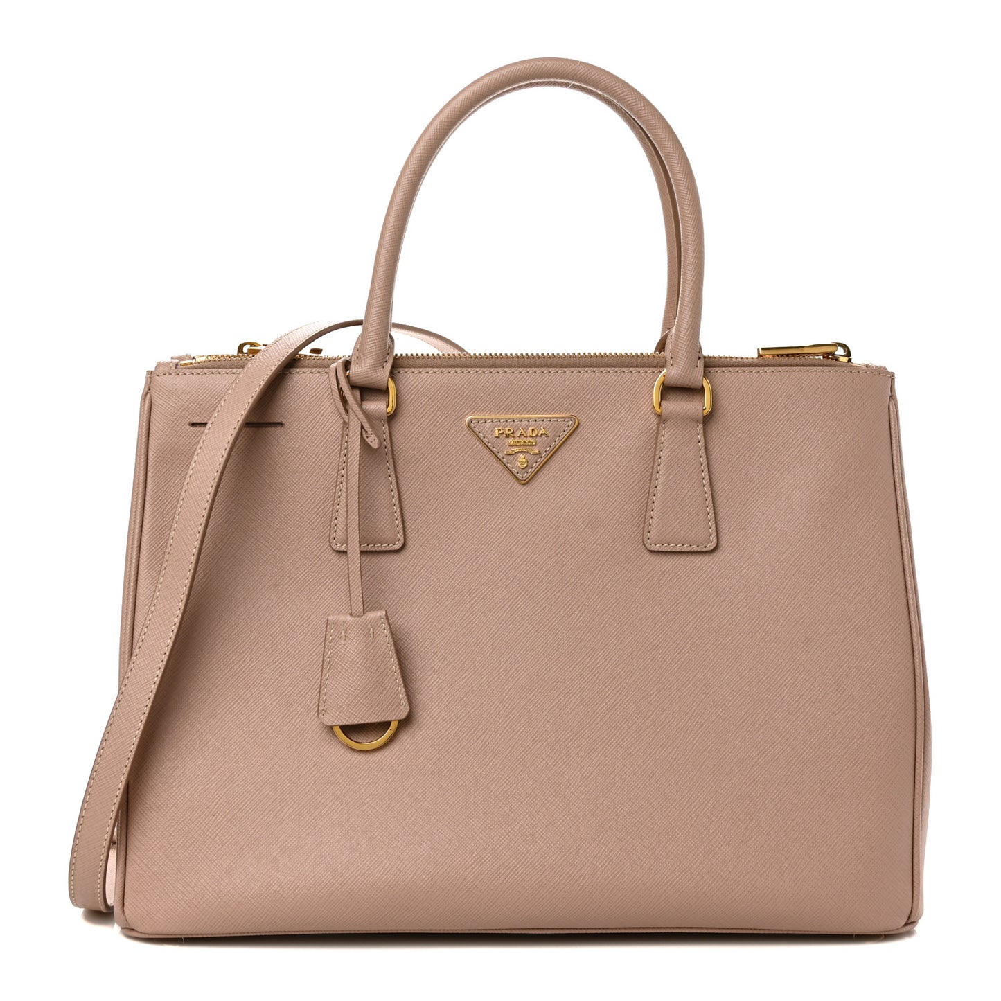 Saffiano Medium Galleria Double Zip Tote Cammeo