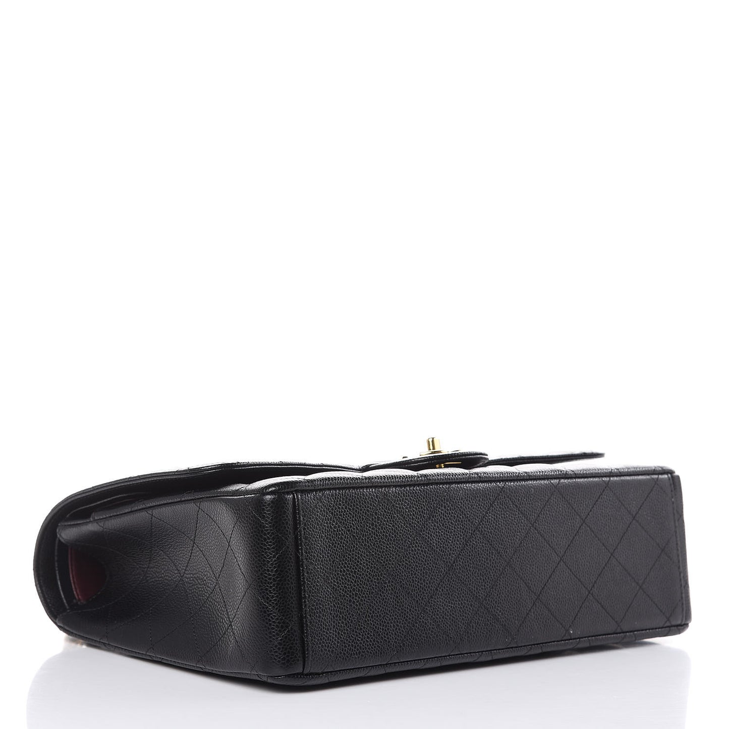 Caviar Quilted Maxi Double Flap Black