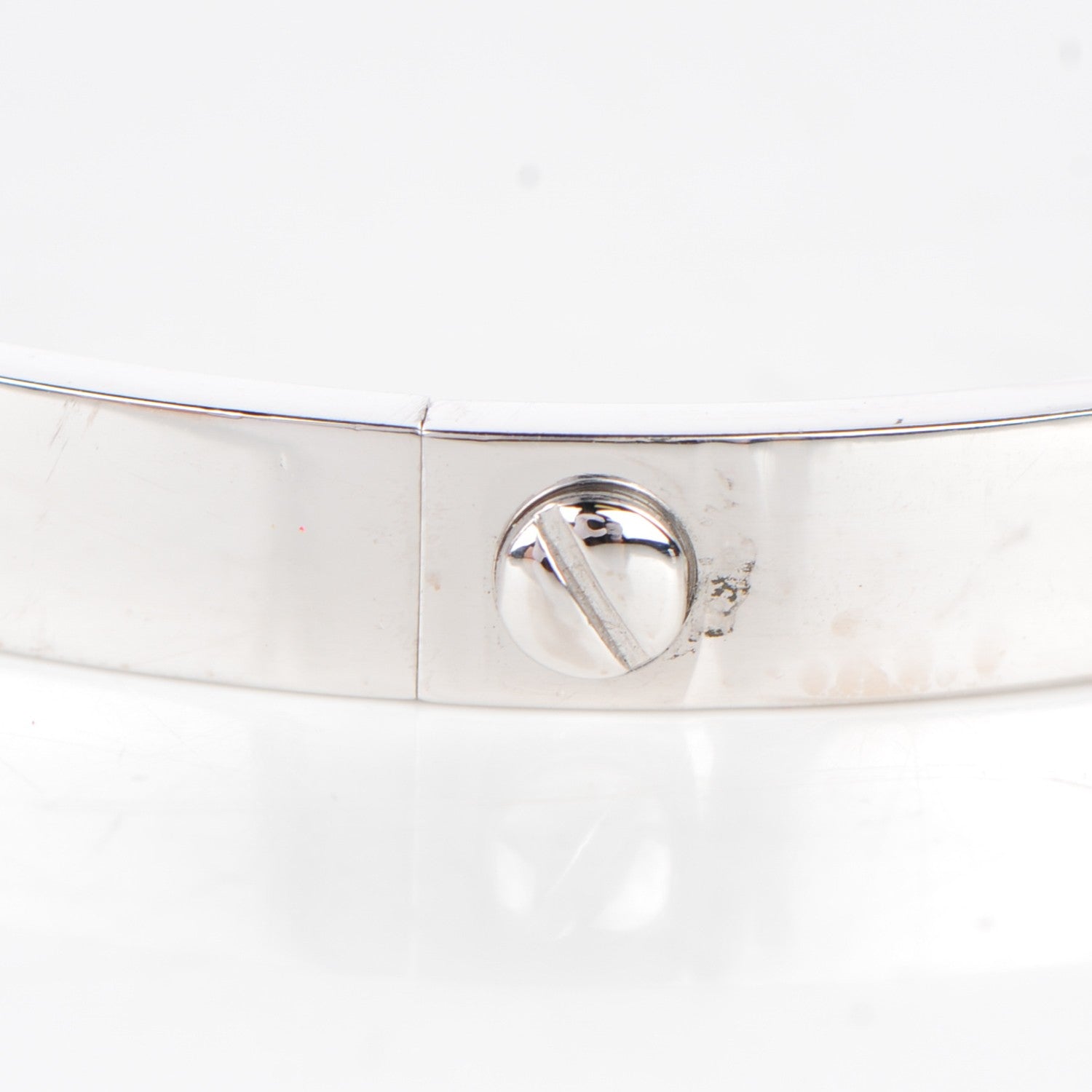 Cartier 18K White Gold 10 Diamond LOVE Bracelet 21 8 of 9