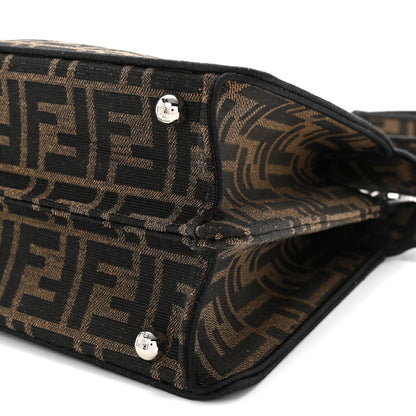 Fendi X FRGMT X POKEMON Fabric Jacquard FF 1974 Pokemon Inlay Peekaboo I See U Petite Satchel Tobacco Moro Giallo 10 of 11