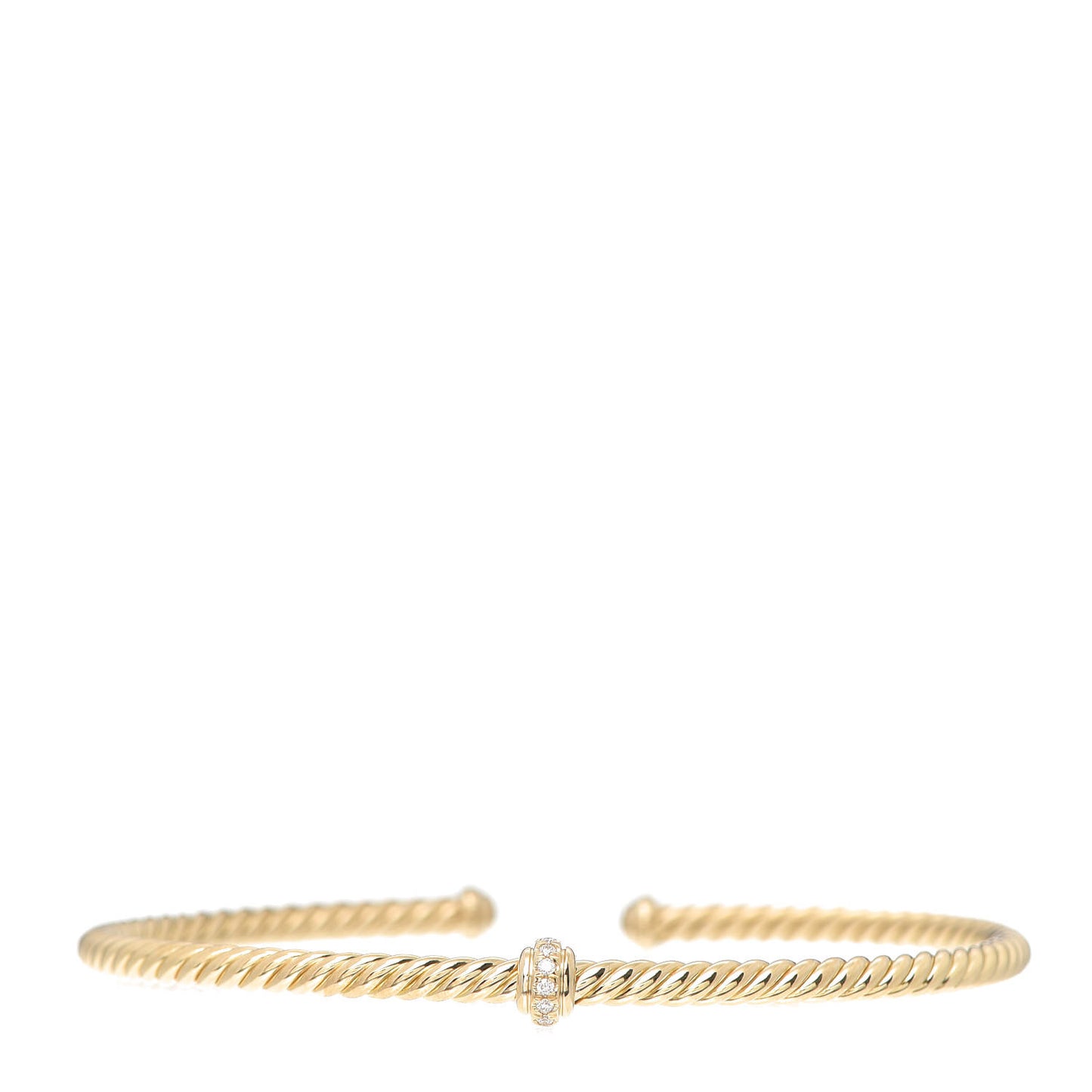 18K Yellow Gold Diamond 3mm Renaissance Center Station Bracelet