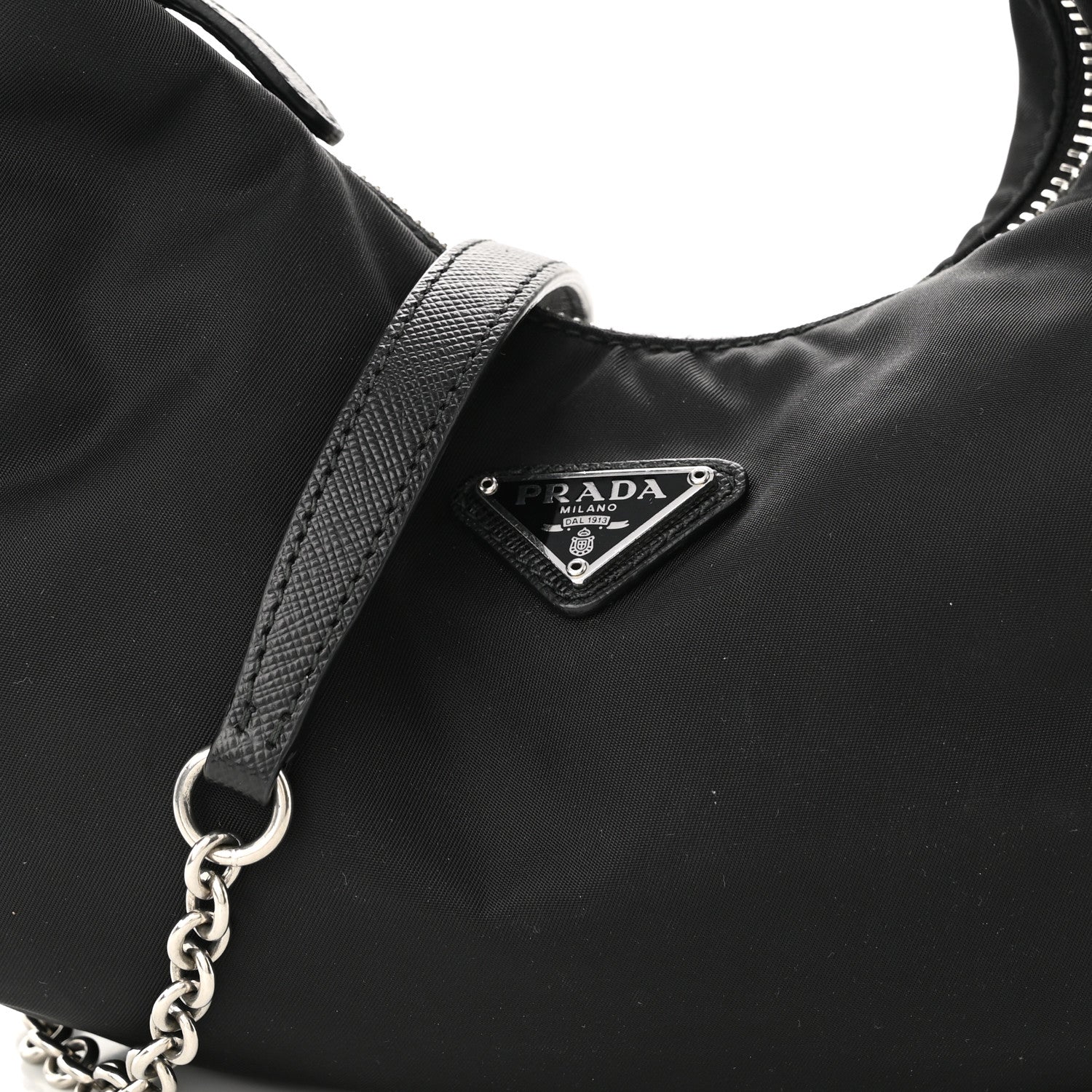 Prada Tessuto Nylon Saffiano Re-Edition 2006 Shoulder Bag Black 7 of 9