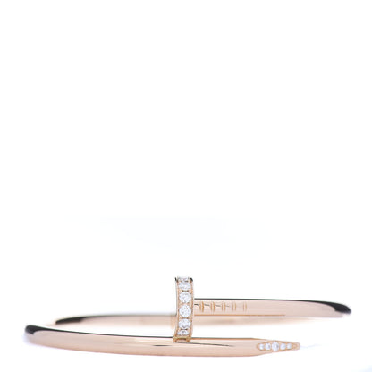 Cartier 18K Pink Gold Diamond Juste Un Clou Bracelet 16 1 of 6