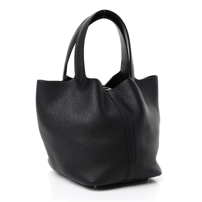 Hermes Taurillon Clemence Picotin Lock 22 MM Black 3 of 11