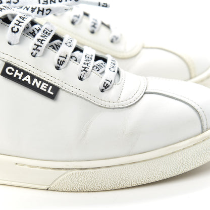 Chanel Calfskin CC Womens Sneakers 38.5 White 10 of 22