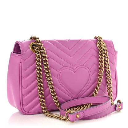 Gucci Calfskin Matelasse Small GG Marmont Shoulder Bag Candy Mousse 3 of 9