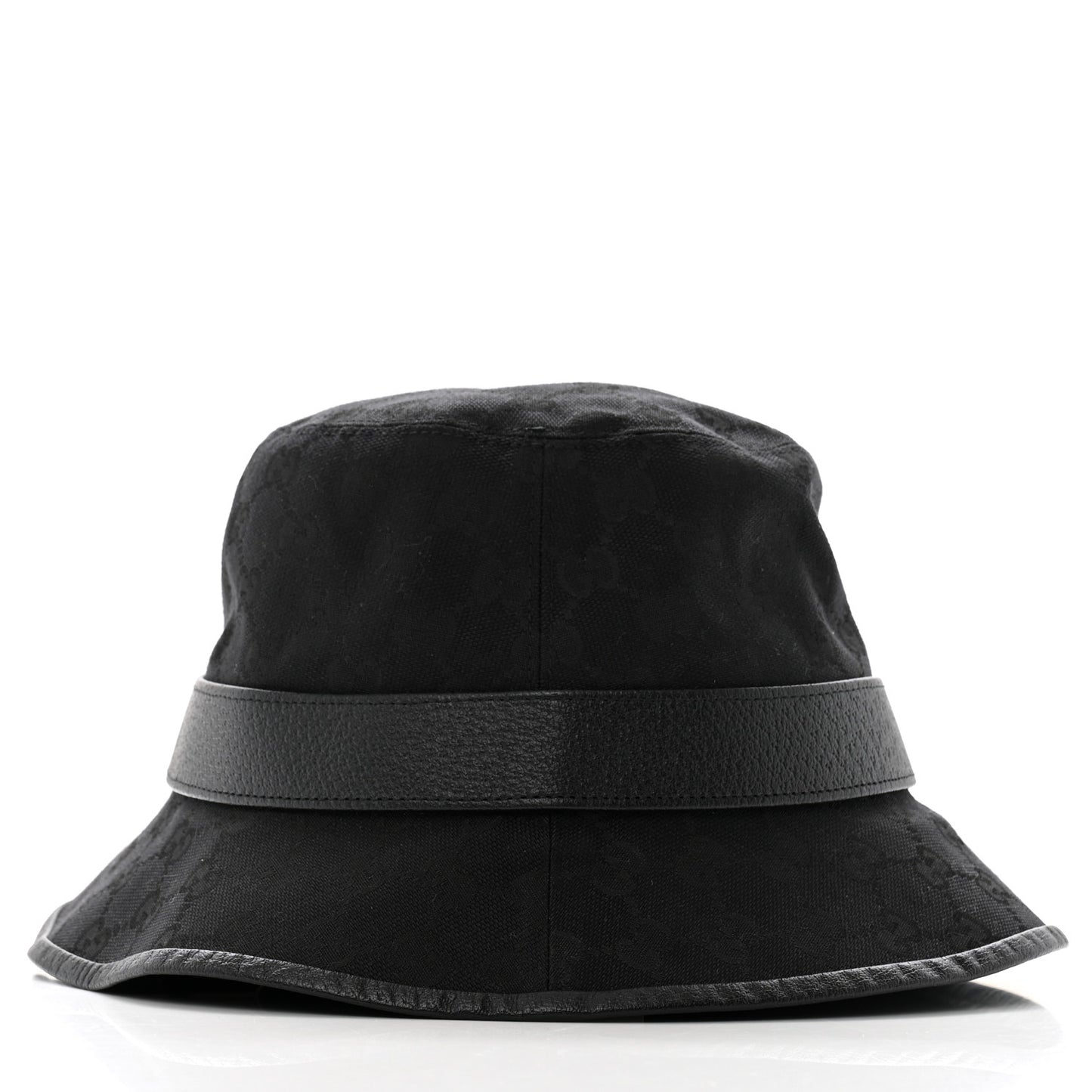 Monogram Textured Dollar Calfskin GG Jago Bucket Hat M Black