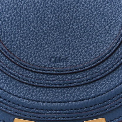 Chloe Grained Calfskin Small Marcie Saddle Bag Deep Denim 8 of 10